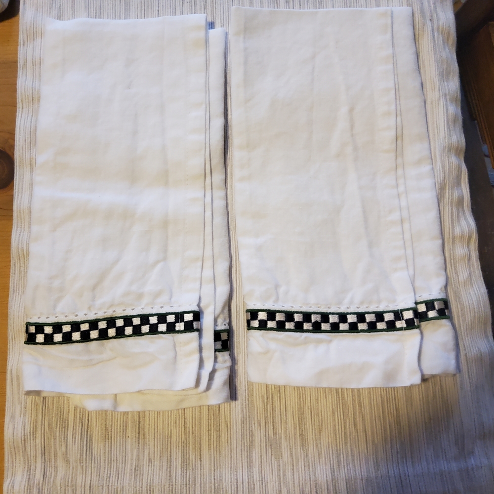 MacKenzie-Childs Holiday Nutcracker and Tree Towels - White, Red, Green, Black - Picture 6 of 7